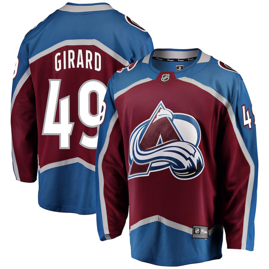 Men Colorado Avalanche 49 Samuel Girard Fanatics Branded Burgundy Breakaway Player NHL Jersey